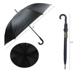 48 Bulk 48 Inch All Black Umbrella