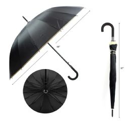 48 Bulk 44 Inch Black Umbrella