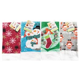 72 Bulk 72 Xm Printed Kitchen Towel 15"x25"