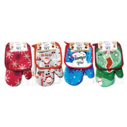 24 Bulk 5pk Xm Printed Kitchen Set