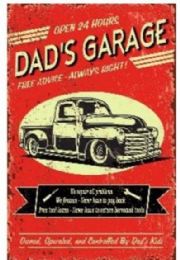 5 Bulk 16"x12" Metal Sign - Dad's Garage