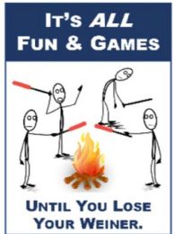 5 Bulk 16"x12" Metal Sign - It's All Fun & Games Until