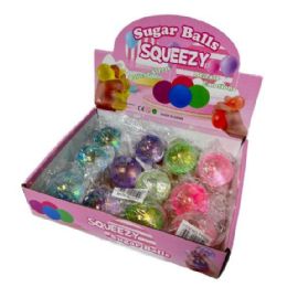 24 Bulk 2" Squeezy Sugar Balls (glitter)
