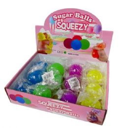 24 Bulk 2" Squeezy Sugar Balls (solid Colors)