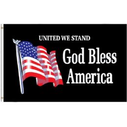 24 Bulk 3'x5' United We Stand/god Bless America Flag