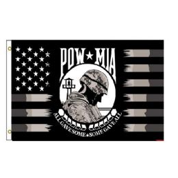 24 Bulk 3'x5' Usa/pow -Mia Flag (all Gave Some, Some Gave All)