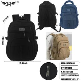 12 Bulk Backpack - 3 Color Mix 19"