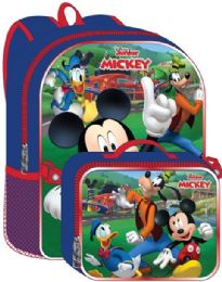 24 Bulk Backpack W/ Lunch Box - 16" Mickey