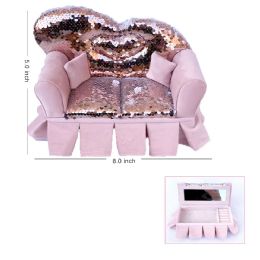 12 Bulk Jewelry Box - Rose Gold Sofa Jewelry Box A69 5"x8"