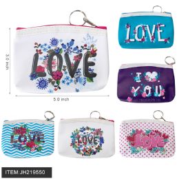 480 Bulk Coin Purse - Love Design 6 Styles Mix