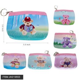 480 Bulk Coin Purse - Bear Design 6 Styles Mix