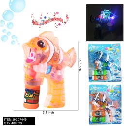48 Bulk Transparent Clownfish Bubble Gun