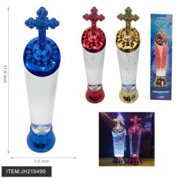 12 Bulk Light Up Candle Cross Design Mix Color