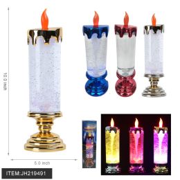 12 Bulk Glitter Candle Light Up Mix Color