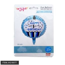 24 Bulk Happy Birthday Foil Balloon 18"