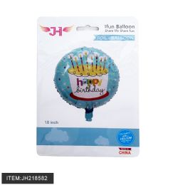 24 Bulk 18" Happy Birthday Foil Balloon