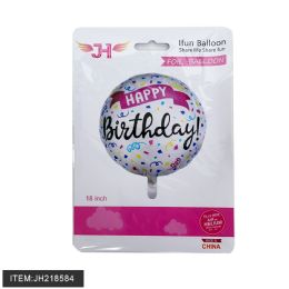 24 Bulk Happy Birthday Foil Balloon 18"