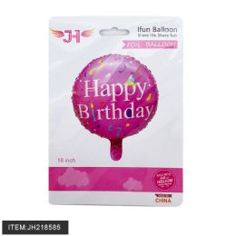 24 Bulk Happy Birthday Foil Balloon 18"