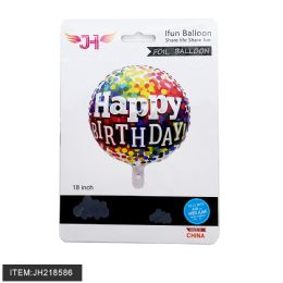 24 Bulk Happy Birthday Foil Balloon 18"