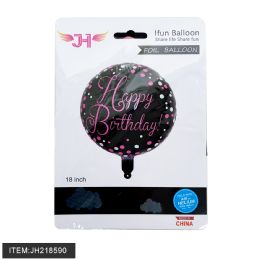 24 Bulk Happy Birthday Foil Balloon 18"