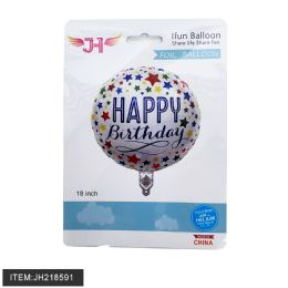24 Bulk Happy Birthday Foil Balloon 18"