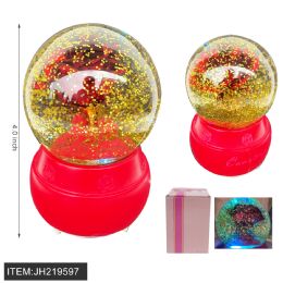 12 Bulk Valentine Crystal Ball 4" With Light & Music