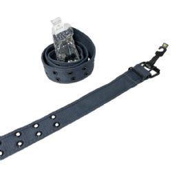 24 Bulk Canvas Belt With Holes (all Sizes) Gray