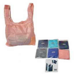 24 Bulk Folded Reusable Shopping Bag With Handles [printed]