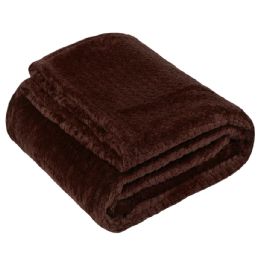 24 Bulk Soft Waffle Blankets (250 Gsm) Brown