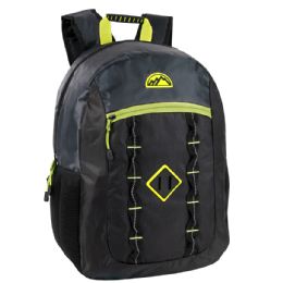 24 Bulk 18 Inch Premium Double Daisy Chain Backpack - Black