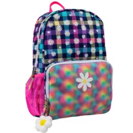 24 Bulk 17 Inch Daisy Backpack With Side Mesh Pockets