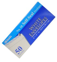 24 Bulk 50pc Self Seal #10 Envelope White
