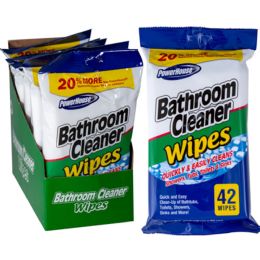 16 Bulk Wipes 42ct Bathroom Cleaner 2-8pc Pdq Powerhouse