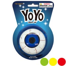 48 Bulk YO-Yo Lightup W/eyeball Design4asst Colors/blister Card