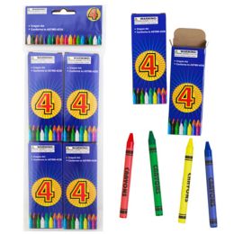 48 Bulk Crayons 4ct Boxed Set Of 4/3.46in L X 8mm Dia/crayon Art Pbh