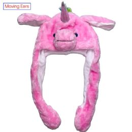36 Bulk Pink Unicorn Hat with Moving Ears