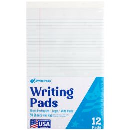 72 Bulk Legal Writing Pad Wide Ruled - 50 Sheets