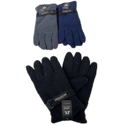72 Bulk Men's Fleece Gloves -Thermal Insulate