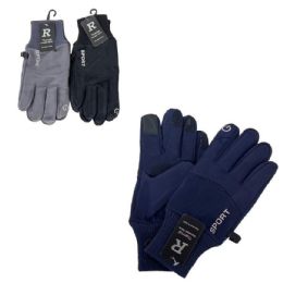 24 Bulk Men's Touch Screen Waterproof/windproof Gloves [grip Palm]
