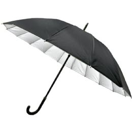 12 Bulk Black Golf Umbrellas with Crook Handle