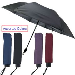 12 Bulk Small Travel Umbrellas with Assorted Colors - UV Protected | 190T