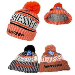 24 Bulk PlusH-Lined Knit Hat With Pompom [script Tennessee]