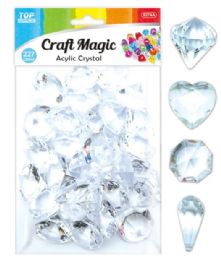 48 Bulk Clear Acrylic Crystals