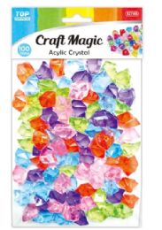48 Bulk Assorted Color Acrylic Crystals