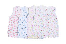 480 Bulk Girl's White Print Floral Tank Top (0-9)