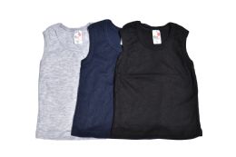 240 Bulk Boy's (gray, Black,navy) Ribbed Tank Top (14-16)
