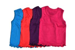 300 Bulk Girl's Colored (purple, Blue, Pink, Red) Tank Top (8-12)