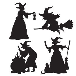 12 Bulk Witch Silhouettes