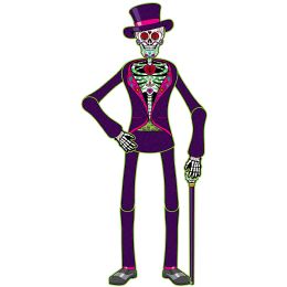 12 Bulk Jointed Day Of The Dead Male Skeleton