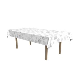 72 Bulk Metallic Snowflake Tablecover